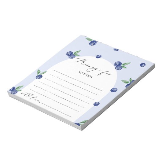 Blueberry Bery Sweet Time Capsule Nachricht Notizblock (Rotiert)