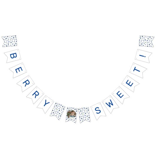 Blueberry Birthday Berry Sweet Foto Wimpelkette (Alle)