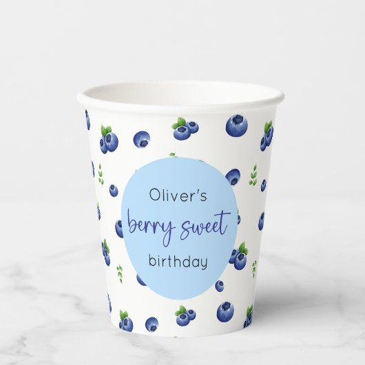 Blueberry Birthday Berry Sweet Pappbecher (Vorderseite)