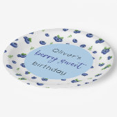 Blueberry Birthday Berry Sweet Pappteller (Schrägansicht)