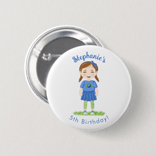 Blueberry Birthday Button (Vorne & Hinten)