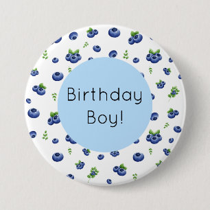 Blueberry Birthday Button