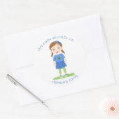 Blueberry Birthday Dieses Buch gehört Runder Aufkleber (Umschlag)