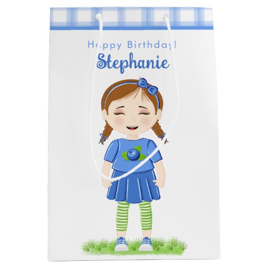 Blueberry Birthday Mittlere Geschenktüte (Vorderseite)