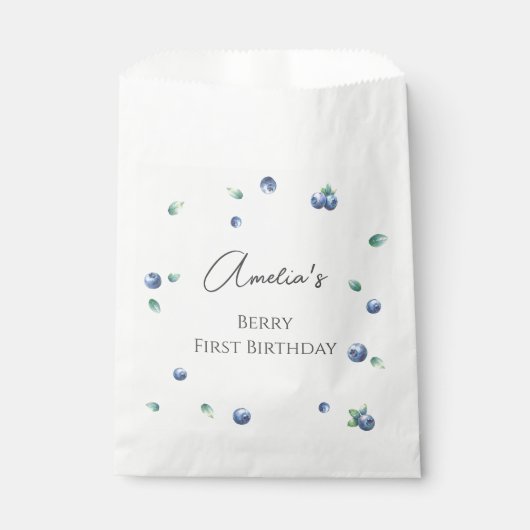 Blueberry Birthday Party Berry Sweet Watercolor Geschenktütchen (Vorderseite)