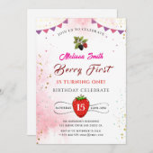 Blueberry Birthday Party Einladung (Vorne/Hinten)