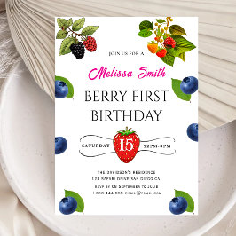 Blueberry Birthday Party Einladung