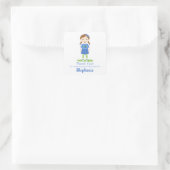 Blueberry Birthday Quadratischer Aufkleber (Tasche)