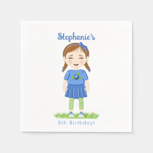 Blueberry Birthday Serviette (Vorderseite)