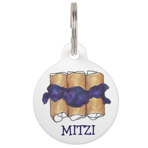 Blueberry Blintz Blintzes NYC Jewish Deli Food Tag Haustiermarke