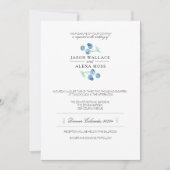 Blueberry Bliss | Elegante Hochzeit Einladung (Vorderseite)