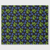 Blueberry Bliss: Frisches Fruchtmuster Geschenkpapier (Flach)