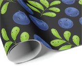 Blueberry Bliss: Frisches Fruchtmuster Geschenkpapier (Rolleneckpunkt)