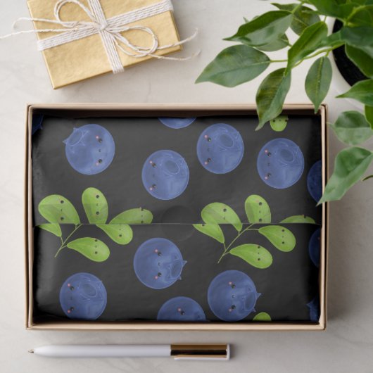 Blueberry Bliss: Frisches Fruchtmuster Seidenpapier (Geschenk)
