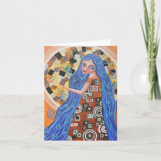 Blueberry Blonde Goddess Blank Card Karte (Vorderseite)