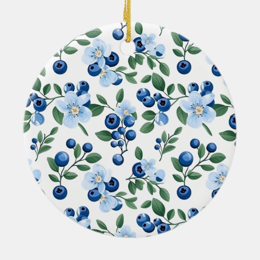 Blueberry Bloral Ornament (Hinten)