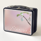 Blueberry Blossom Bloom Bokeh Macro nah up Metall Brotdose (Vorderseite)