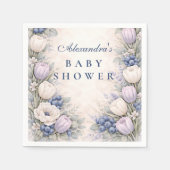 Blueberry Blossom Garden Baby Shower Serviette (Vorderseite)