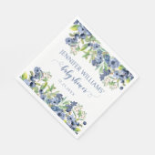 Blueberry Blue Blumen Baby Duschpapier Servietten (Ecke)