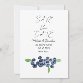 Blueberry Blueberries Berries Rustikale Hochzeit Einladung