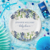 Blueberry Blues Baby Boy Dusche Papier Teller (Party)