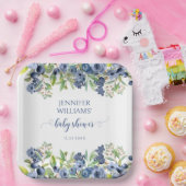 Blueberry Blues Baby Boy Dusche Papier Teller (Party)