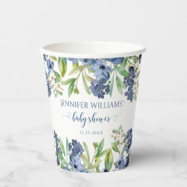 Blueberry Blumenjungen duschen Papierbecher