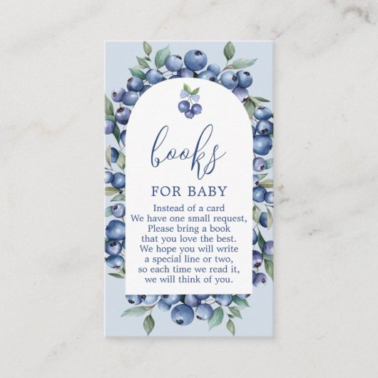 Blueberry Books for Baby Request Card Begleitkarte (Vorderseite)