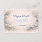 Blueberry Botanical Frame Diapper Raffle Begleitkarte (Vorderseite)