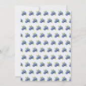 Blueberry Bow Baby Dusche Einladung (Rückseite)