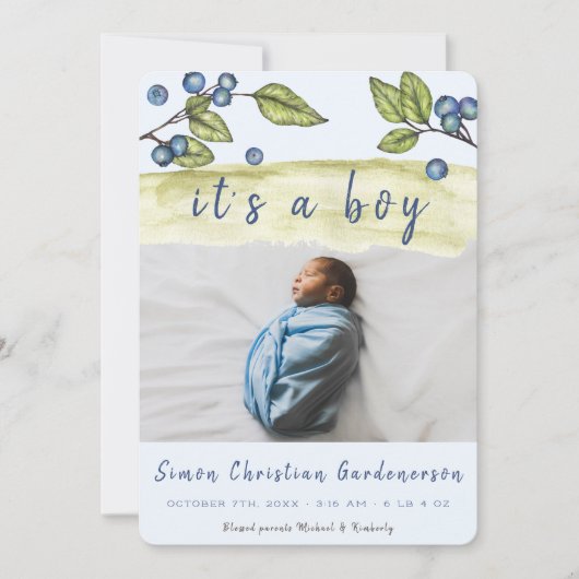 Blueberry Boy Ankündigung (Vorderseite)