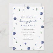 Blueberry Boy Berry Einladung zum Geburtstag (Vorderseite)