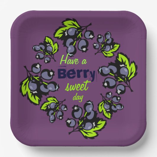 Blueberry Brunch Pappteller (Vorderseite)