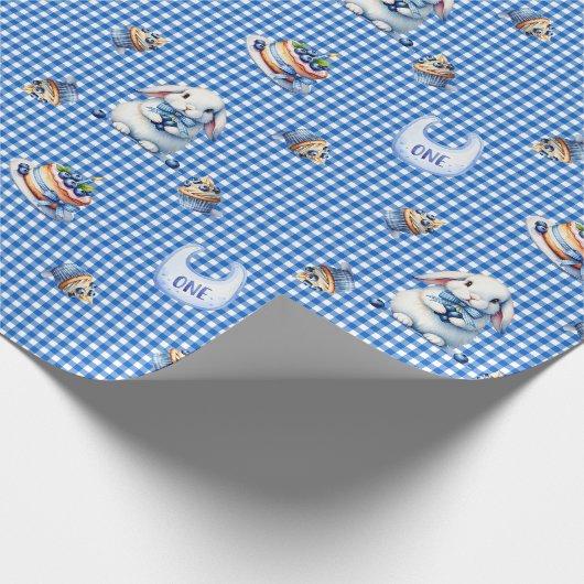 Blueberry Bunny’s First Birthday Bash! Geschenkpapier (Ecke)