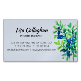 Blueberry Business Card Magnet