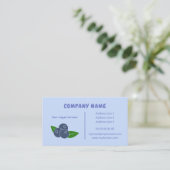 Blueberry Business Card Visitenkarte (Stehend Vorderseite)