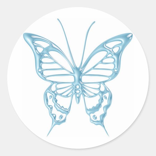 Blueberry Butterfly Stickers..! Runder Aufkleber (Vorderseite)