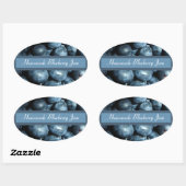 Blueberry Canning Label Ovaler Aufkleber (Blatt)