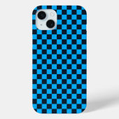 Blueberry checkered pattern Case-Mate iPhone hülle (Rückseite)