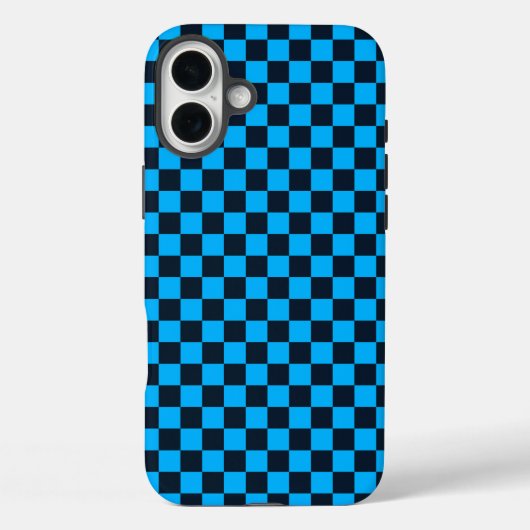 Blueberry checkered pattern Case-Mate iPhone hülle (Rückseite)