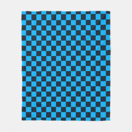 Blueberry checkered pattern fleecedecke