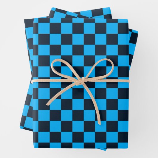 Blueberry checkered pattern geschenkpapier set (Beispiel)