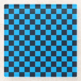 Blueberry checkered pattern glasuntersetzer