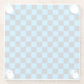 Blueberry checkered pattern glasuntersetzer (Rückseite)