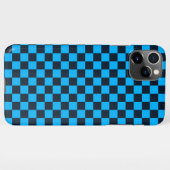 Blueberry checkered pattern iPhone hülle (Rückseite (Horizontal))