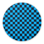 Blueberry checkered pattern keramikknauf (Vorderseite)