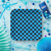 Blueberry checkered pattern pappteller (Party)