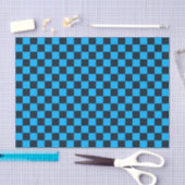 Blueberry checkered pattern seidenpapier (Handwerk)