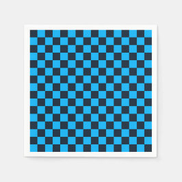 Blueberry checkered pattern serviette
