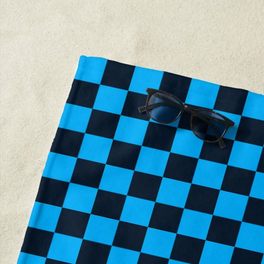 Blueberry checkered pattern strandtuch (Beispiel)